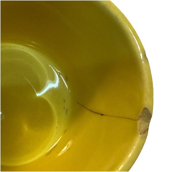 Vtg Kraft Yellow Butter Crock w/ Lid Refrigerator Bowl Pottery Kitchen Ware - Picture 7 of 10